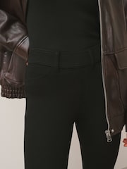 Black Cropped Jersey Denim Leggings - Image 4 of 8