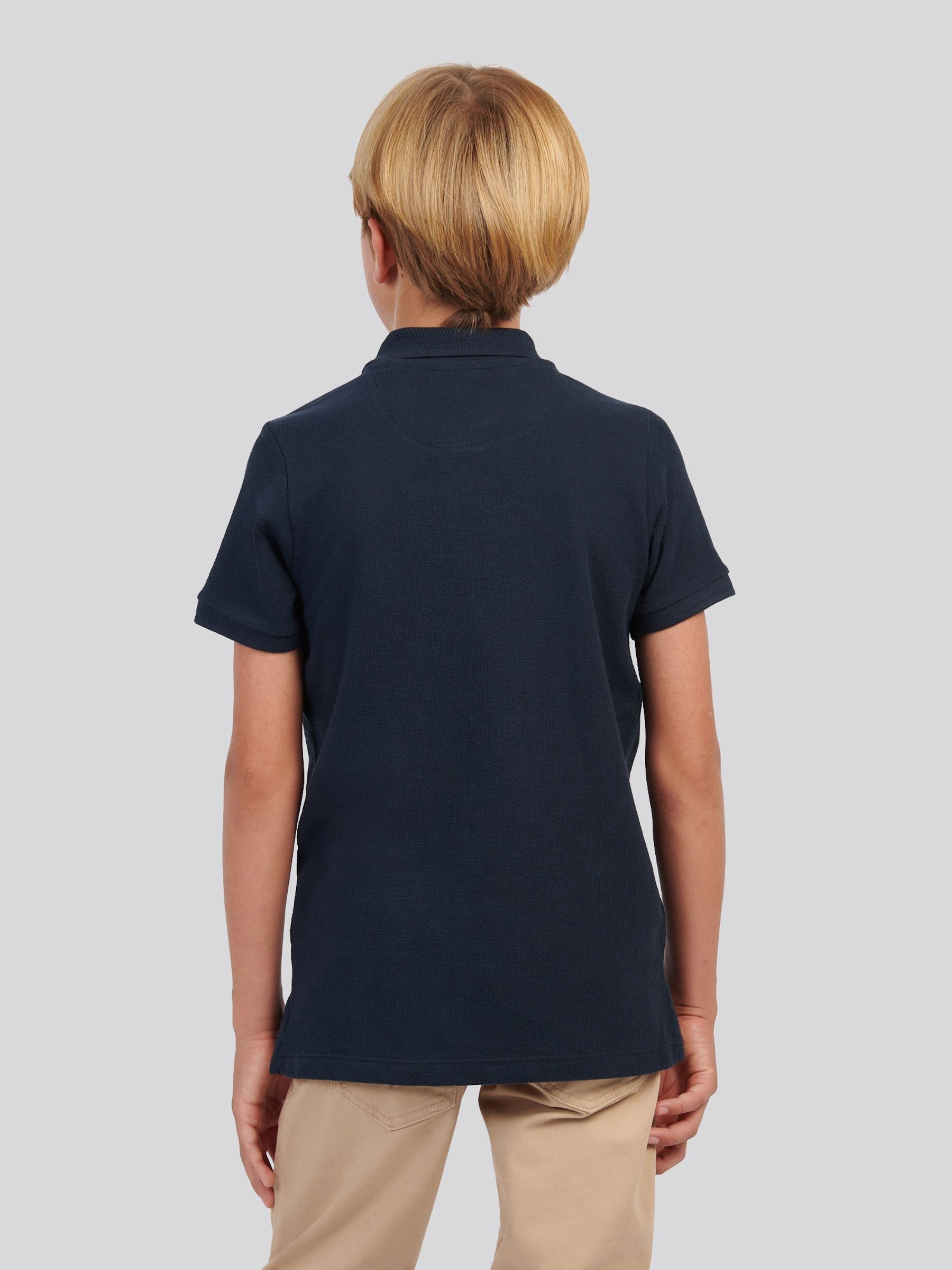 Buy U.S. Polo Assn Blue Flat Pile Texture Zip Polo Shirt from Next USA