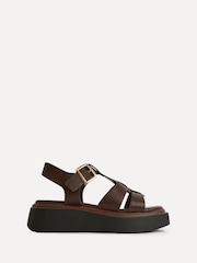 Linzi Brown Subtract Gladiator Style Flatform Sandals - Image 2 of 5