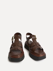Linzi Brown Subtract Gladiator Style Flatform Sandals - Image 3 of 5