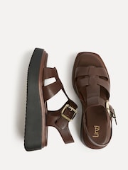 Linzi Brown Subtract Gladiator Style Flatform Sandals - Image 5 of 5