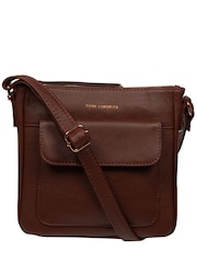 Pure Luxuries London Amberlyn' Leather Black Cross-Body Bag - Image 1 of 7