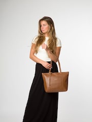 Pure Luxuries London Wimbley' Leather Black Tote Bag - Image 8 of 8