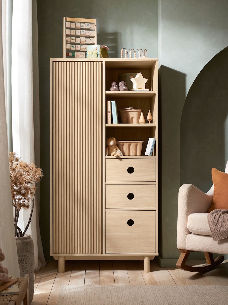 Mamas & Papas Natural Oak Oska Wardrobe - Image 1 of 12 Mamas & Papas Natural Oak Oska Wardrobe - Image 1 of 12