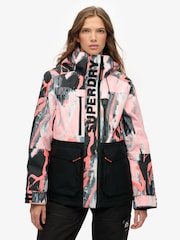 Superdry Pink Ultimate Freestyle Ski Jacket - Image 1 of 7