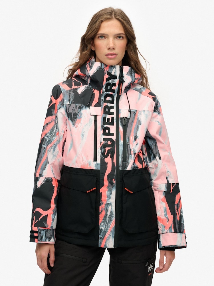 Superdry Pink Ultimate Freestyle Ski Jacket - Image 1 of 7