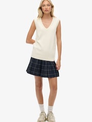 Superdry White Athletic Essentials Knitted Tank Top - Image 5 of 6