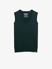 Superdry Green Athletic Essentials Knitted Tank Top - Image 6 of 6