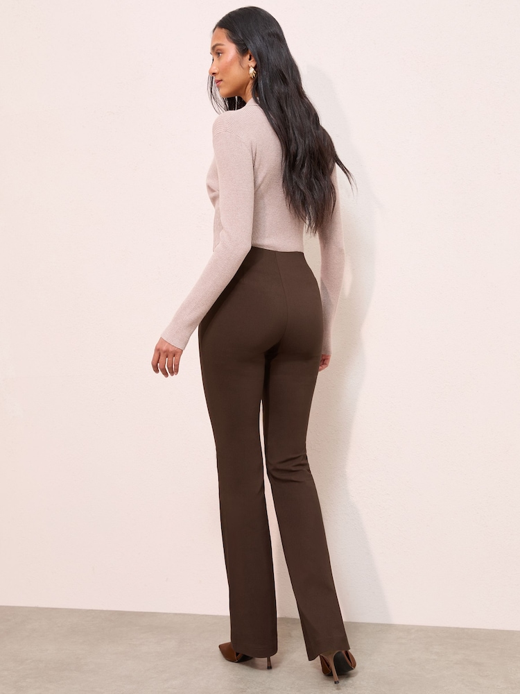 Maro Ciocolată - Friends Like These Stretch Pantaloni slim - Imaginea 4 din 4