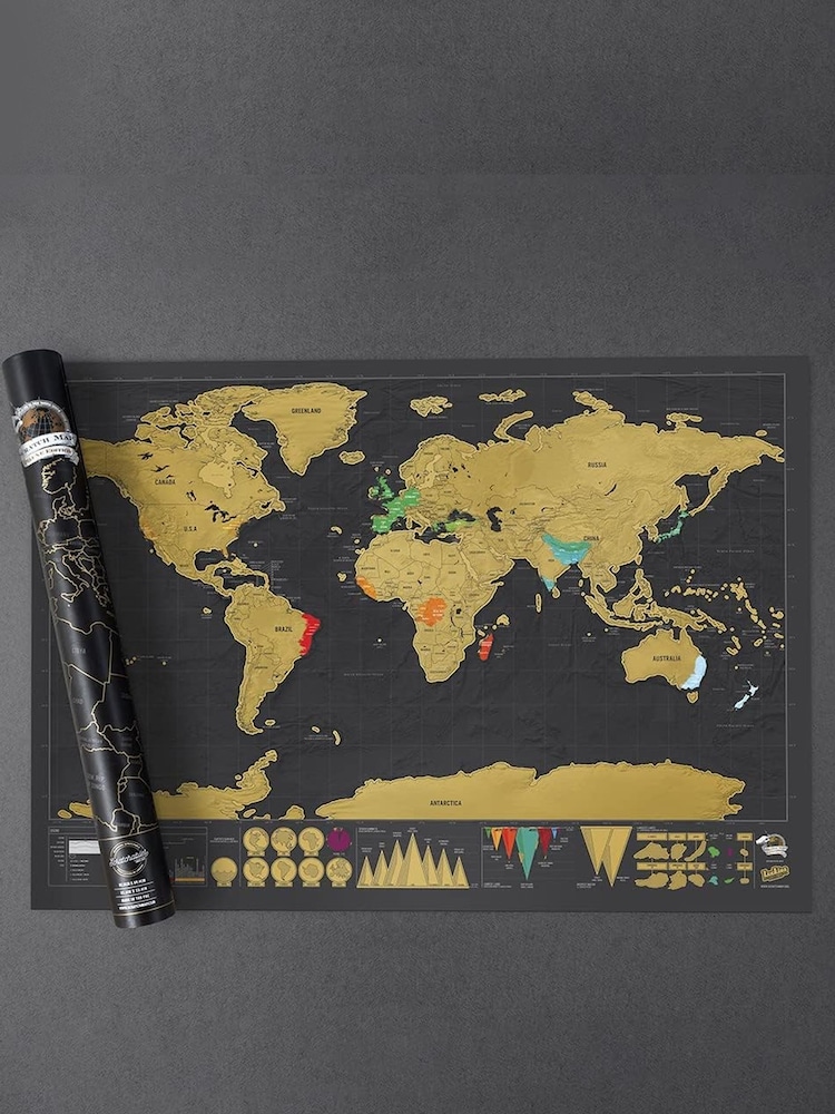 Suck UK Large Deluxe Scratch Map - Image 1 of 5