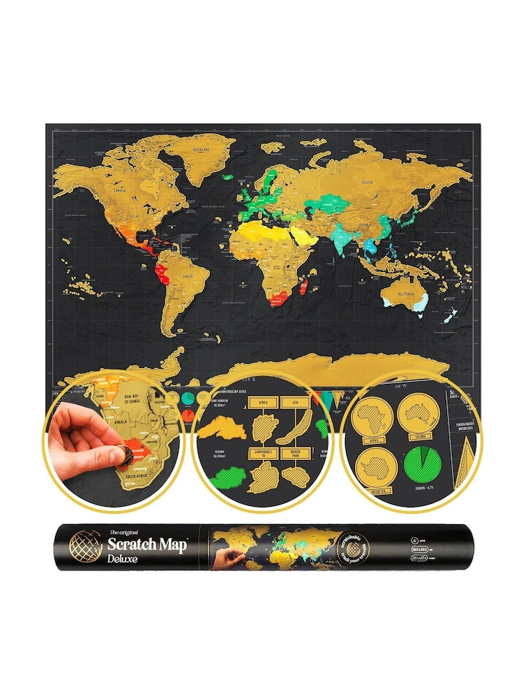 Suck UK Large Deluxe Scratch Map - Image 2 of 5