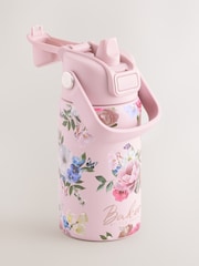 Baker by Ted Baker Pink Back To School Stainless Steel Water Bottle With Straw - Image 2 of 5