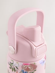 Baker by Ted Baker Pink Back To School Stainless Steel Water Bottle With Straw - Image 4 of 5