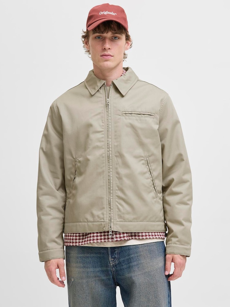 JACK & JONES Grey Worker Jacket - Image 1 of 6