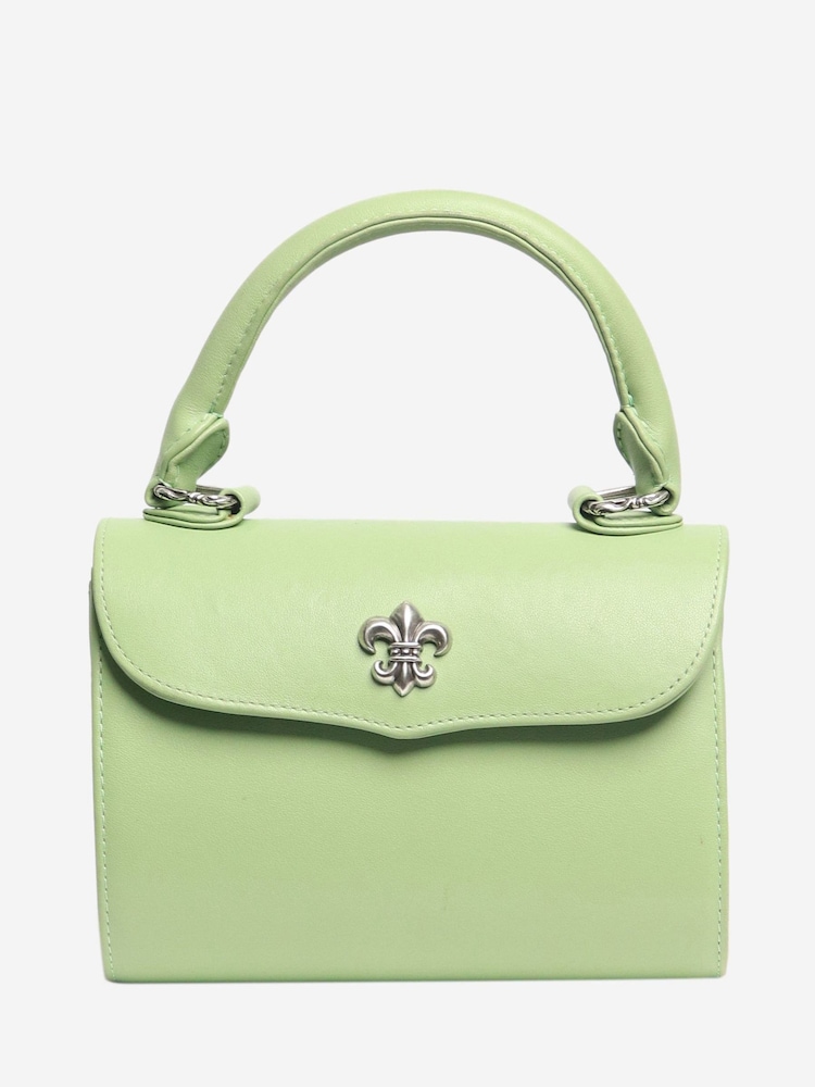 Sign of the Times Green Chrome Hearts Doc Adams Top Handle Bag - Image 1 of 8 Sign of the Times Green Chrome Hearts Doc Adams Top Handle Bag - Image 1 of 8