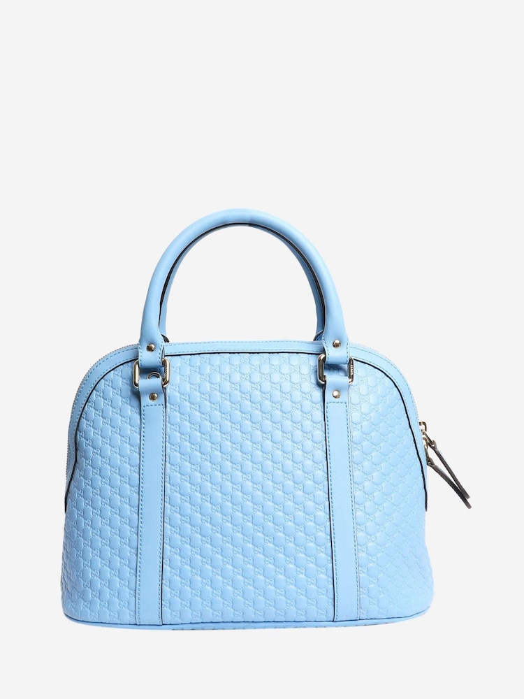 Sign of the Times Blue Gucci Leather Microguccissima Dome Bag - Image 2 of 5 Sign of the Times Blue Gucci Leather Microguccissima Dome Bag - Image 2 of 5