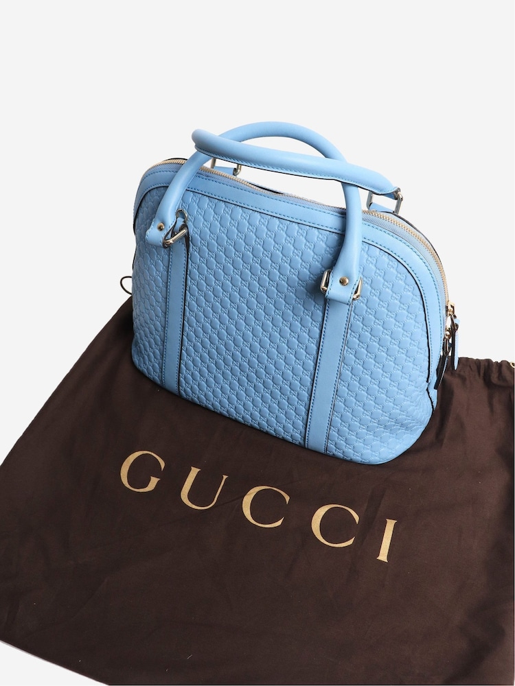 Sign of the Times Blue Gucci Leather Microguccissima Dome Bag - Image 5 of 5 Sign of the Times Blue Gucci Leather Microguccissima Dome Bag - Image 5 of 5