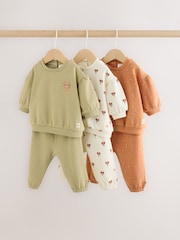 Green Floral Sweat Top & Joggers Set (0mths-3yrs) - Image 1 of 14
