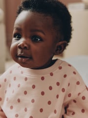 Chocolate Brown and Pink Spot Baby Sweater and Leggings Set 6 Piece (0mths-2yrs) - Image 3 of 5