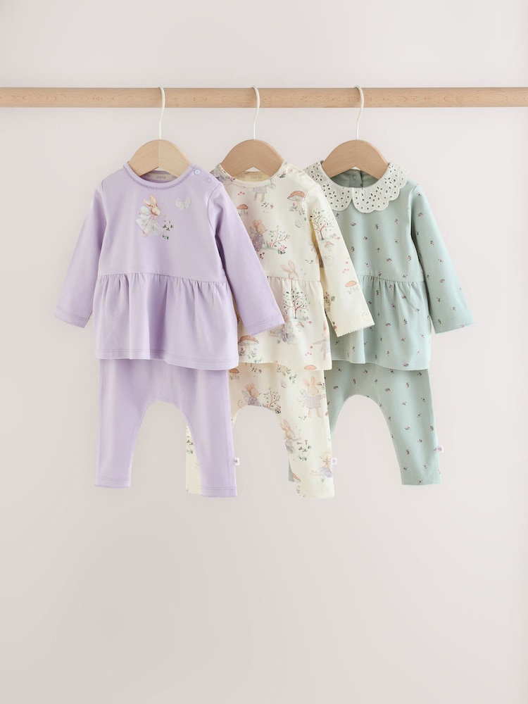 Purple Fairy Mouse Long Sleeve T-Shirt And Leggings Baby 6 Piece Set (0mths-2yrs) - Image 1 of 13 Purple Fairy Mouse Long Sleeve T-Shirt And Leggings Baby 6 Piece Set (0mths-2yrs) - Image 1 of 13