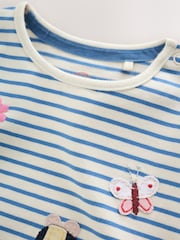 Navy Stripe Long Sleeve T-Shirt And Leggings Baby 6 Piece Set (0mths-2yrs) - Image 13 of 19