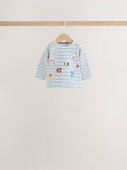 Navy Stripe Long Sleeve T-Shirt And Leggings Baby 6 Piece Set (0mths-2yrs) - Image 2 of 19