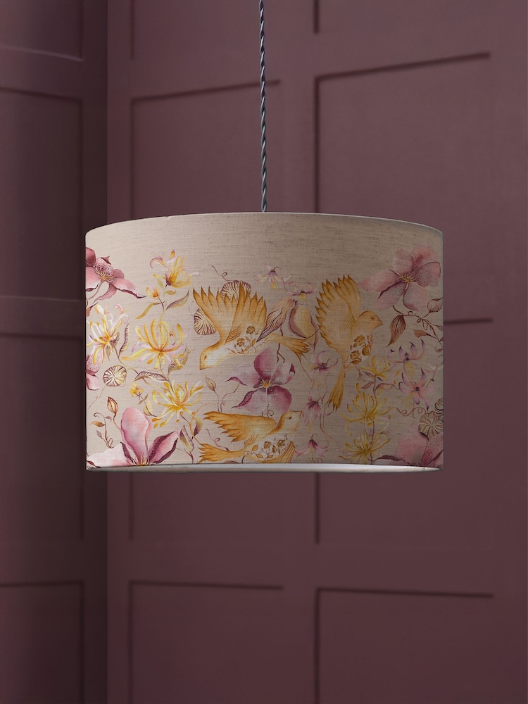 Voyage Maison Pink Floella Eva Printed Lamp Shade - Image 1 of 2