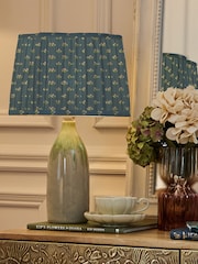 Voyage Maison Denim Raja Pleated Scalloped Lamp Shade - Image 1 of 4