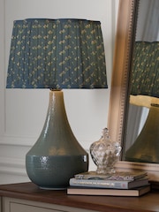 Voyage Maison Denim Raja Pleated Scalloped Lamp Shade - Image 3 of 4