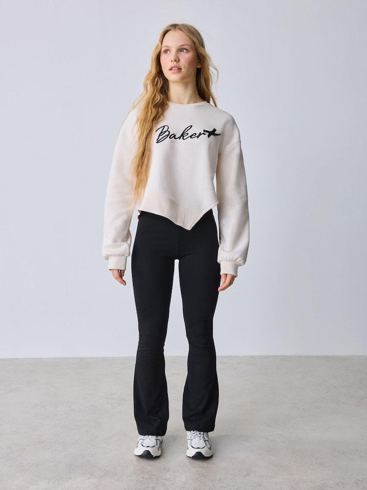 Baker by Ted Baker 2 Piece Asymmetric Sweatshirt and Flares Set - Image 1 of 4 Baker by Ted Baker 2 Piece Asymmetric Sweatshirt and Flares Set - Image 1 of 4