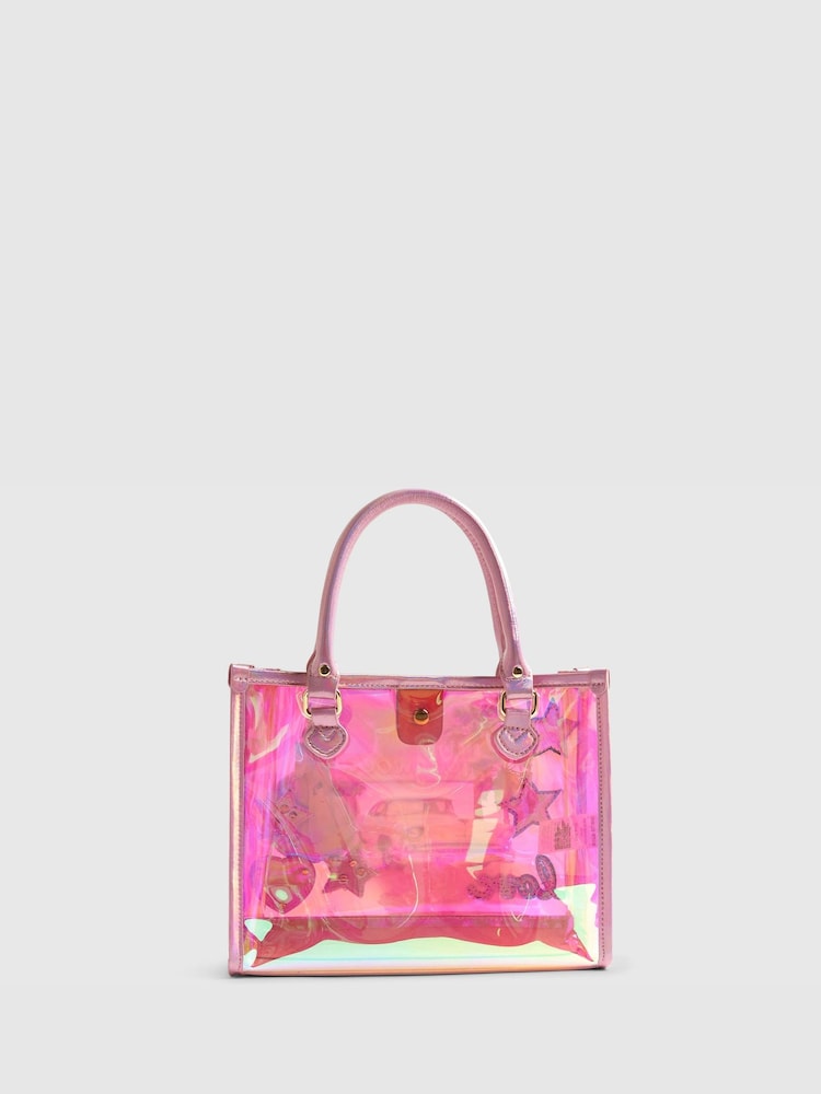 River Island Pink Year Zero Jelly Shopper Bag - Image 2 of 5