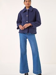 Roman Blue Collared Borg Fleece Jacket - Image 2 of 5