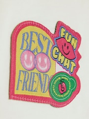 River Island Cream Badged T-Shirt & Leggings Set - Image 4 of 4