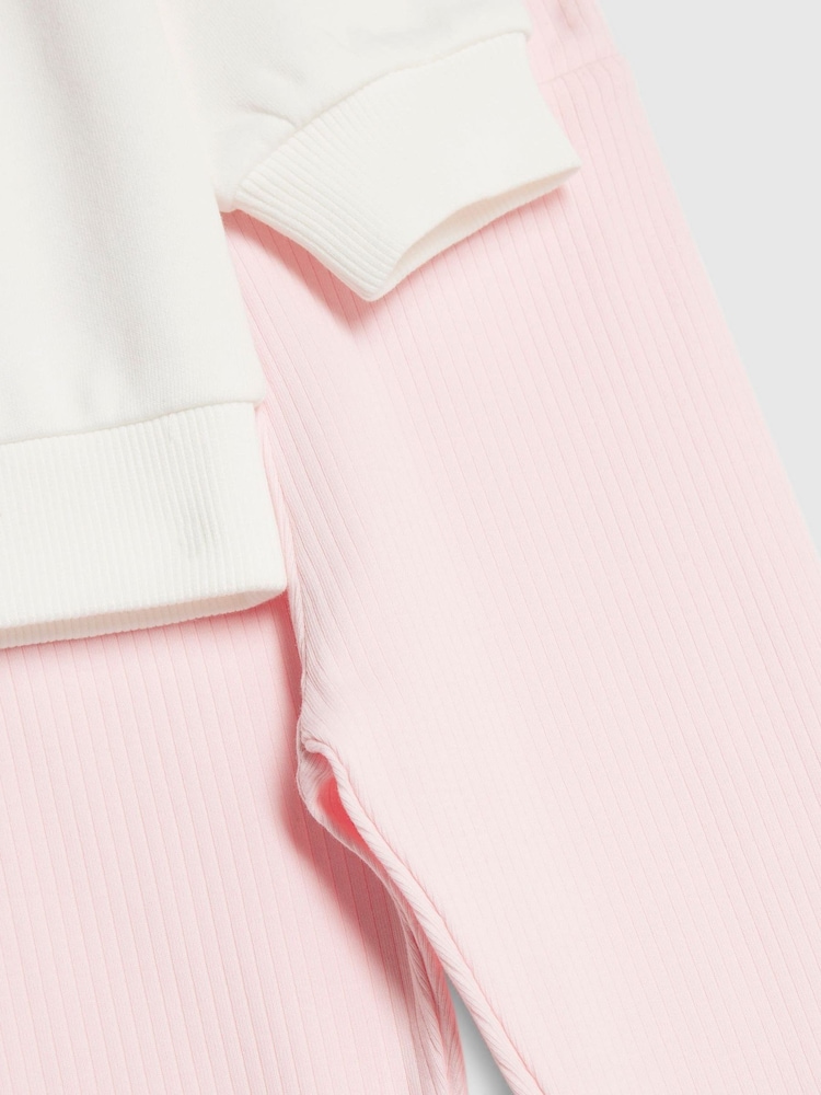 River Island Cream Style Icon Camera Bag Sweatshirt & Leggings Set - Image 2 of 3 River Island Cream Style Icon Camera Bag Sweatshirt & Leggings Set - Image 2 of 3