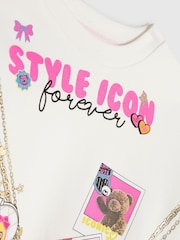 River Island Cream Style Icon Camera Bag Sweatshirt & Leggings Set - Image 3 of 3