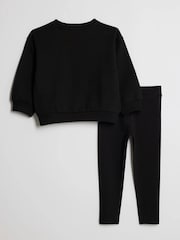 River Island Leopard Girl Vibe Sweatshirt & Legging Set - Imagen 2 de 4