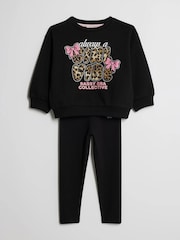 River Island Leopard Girl Vibe Sweatshirt & Legging Set - Imagen 3 de 4