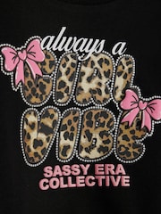 River Island Leopard Girl Vibe Sweatshirt & Legging Set - Imagen 4 de 4