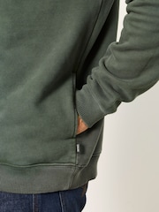 FatFace Hayle Dark Green Quarter Zip Sweatshirt - Image 5 of 6