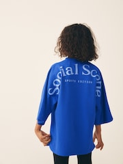 Blau - Oversize-T-Shirt mit Grafik (3–16 J.) - Bild 1 von 8