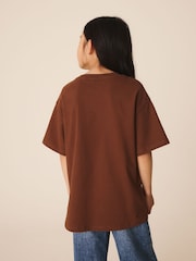 Brown Pizza Oversized Sequin Graphic T-Shirt (3-16yrs) - Image 3 of 8