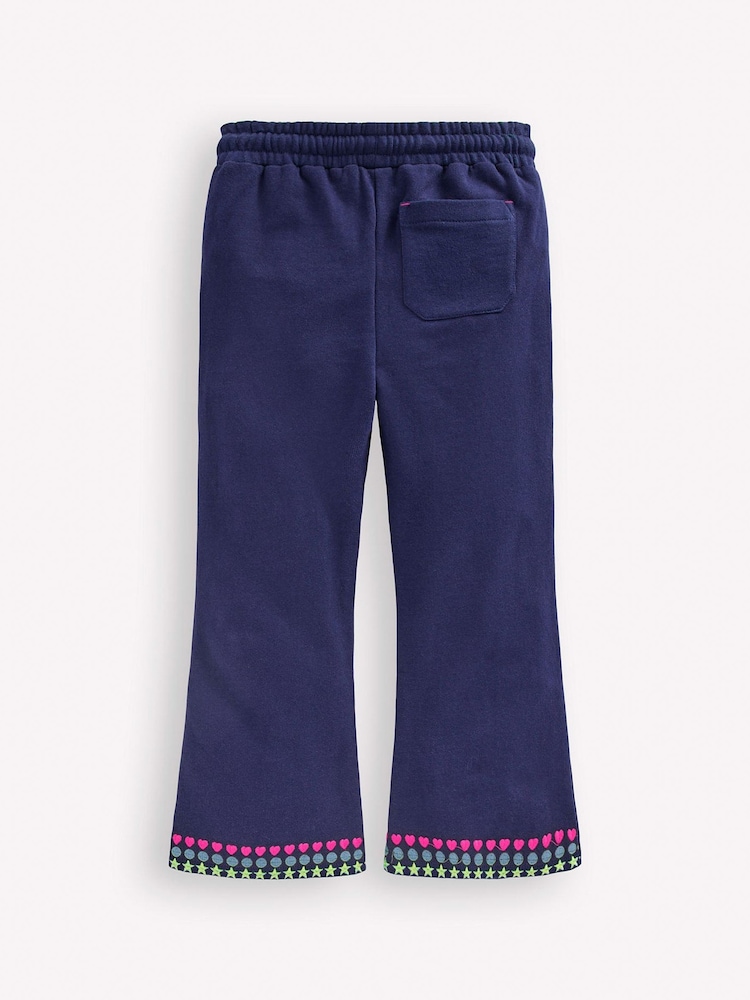 Boden Blue Embroidered Kickflare Joggers - Image 2 of 3
