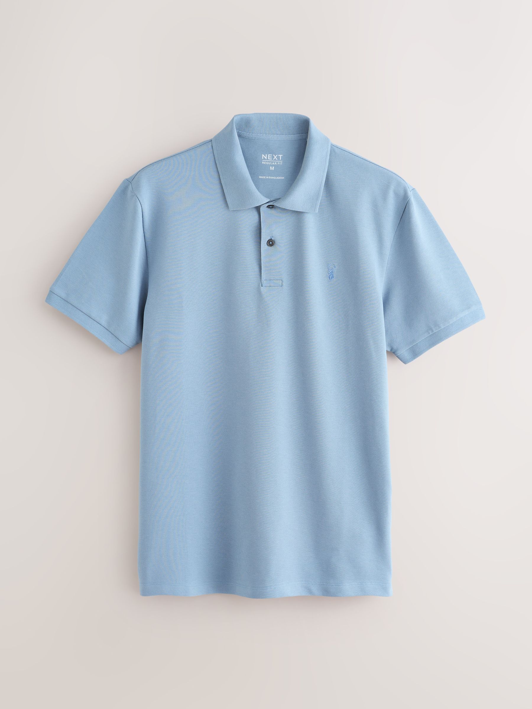 Buy Green/Blue/Damson Short Sleeve Pique Polo Shirts 3 Pack from