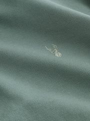 Green/Blue/Damson Short Sleeve Pique Polo Shirts 3 Pack - Image 9 of 9