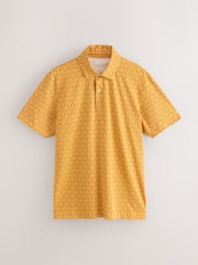 Teal/Stone/Ochre Palm Tree Printed Motionflex Short Sleeve Jersey Polo Shirts 3 Pack - Image 2 of 9