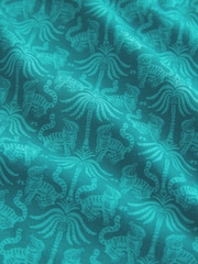 Teal/Stone/Ochre Palm Tree Printed Motionflex Short Sleeve Jersey Polo Shirts 3 Pack - Image 9 of 9