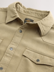 Stone Western Styling Textured Twin Pocket Short Sleeve Shirt - Image 7 of 8