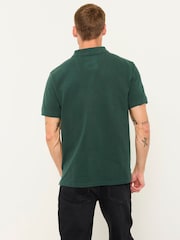 FatFace Emerald Green Clifton Textured Polo Shirt - Image 2 of 6