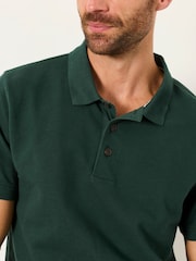 FatFace Emerald Green Clifton Textured Polo Shirt - Image 3 of 6