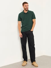 FatFace Emerald Green Clifton Textured Polo Shirt - Image 4 of 6